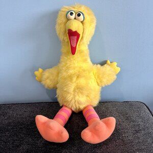 1986 Talking Big Bird Pull Cord 22" Plush Sesame Street Playskool Working CN